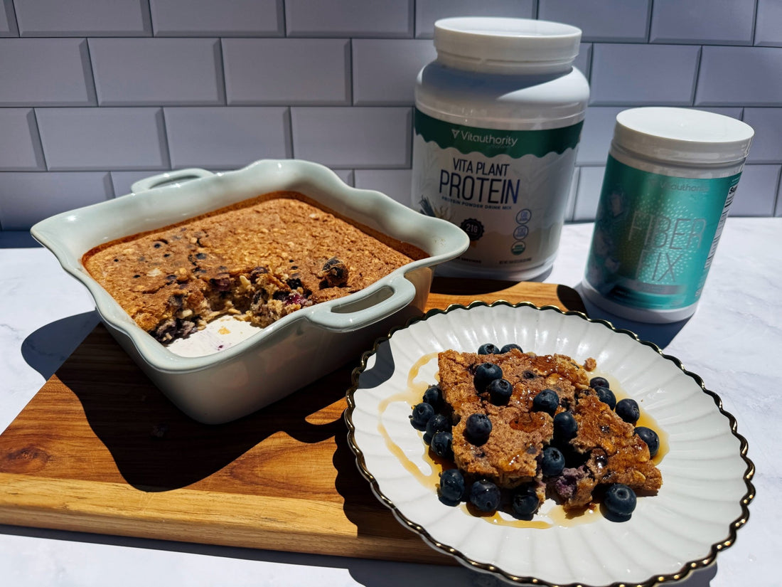Blueberry Baked Oatmeal with Vita Plant Protein Recipe