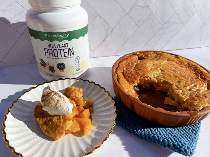Peach Cobbler Recipe with Vita Plant Protein