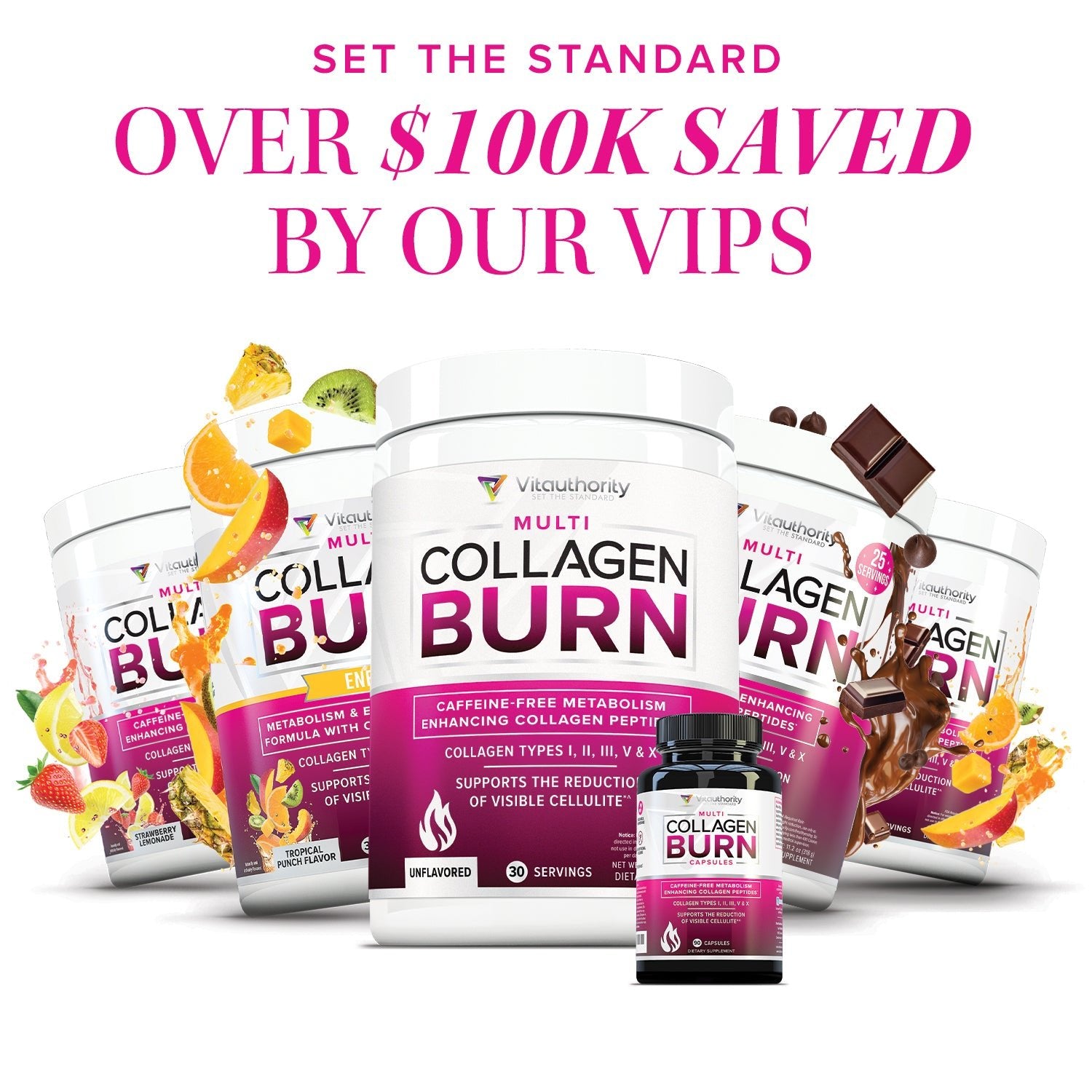 VIP Exclusive! 3 Bottles of Multi Collagen Burn for $100 - Vitauthority