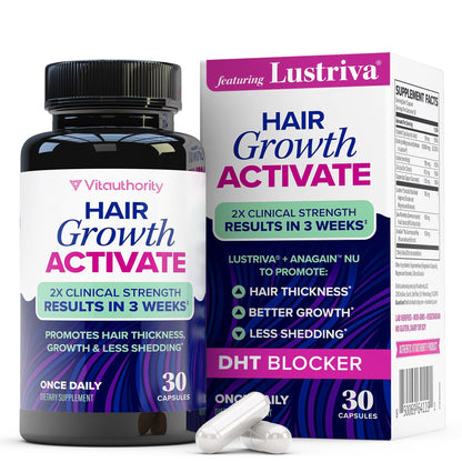Vita Authority Hair Growth Activate supplement bottle and packaging on a white background