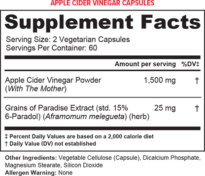 Extra Strength Apple Cider Vinegar Capsules - Vitauthority