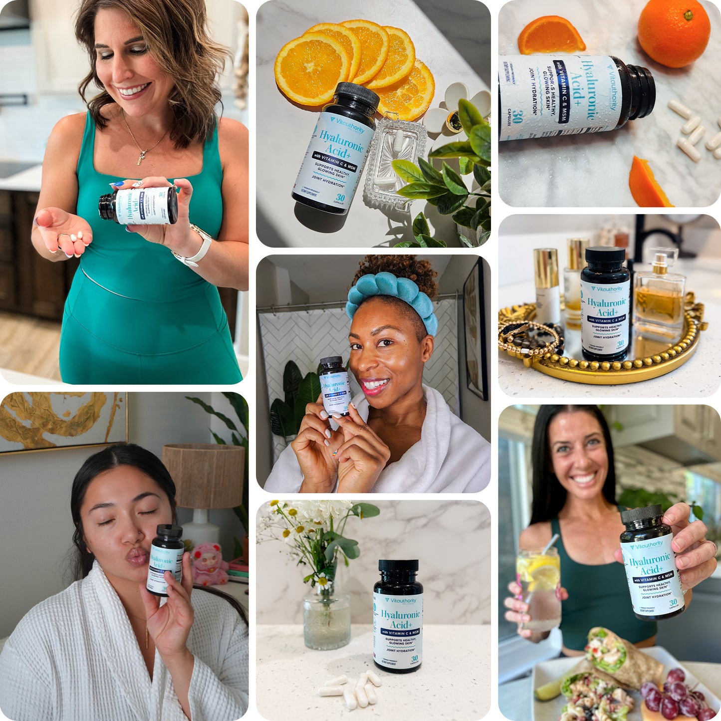 Hyaluronic Acid + MSM and Vitamin C Capsules - Vitauthority