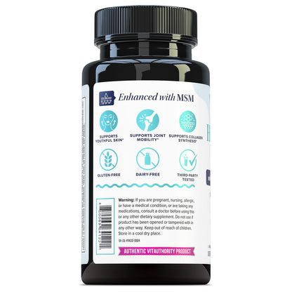 Hyaluronic Acid + MSM and Vitamin C Capsules - Vitauthority