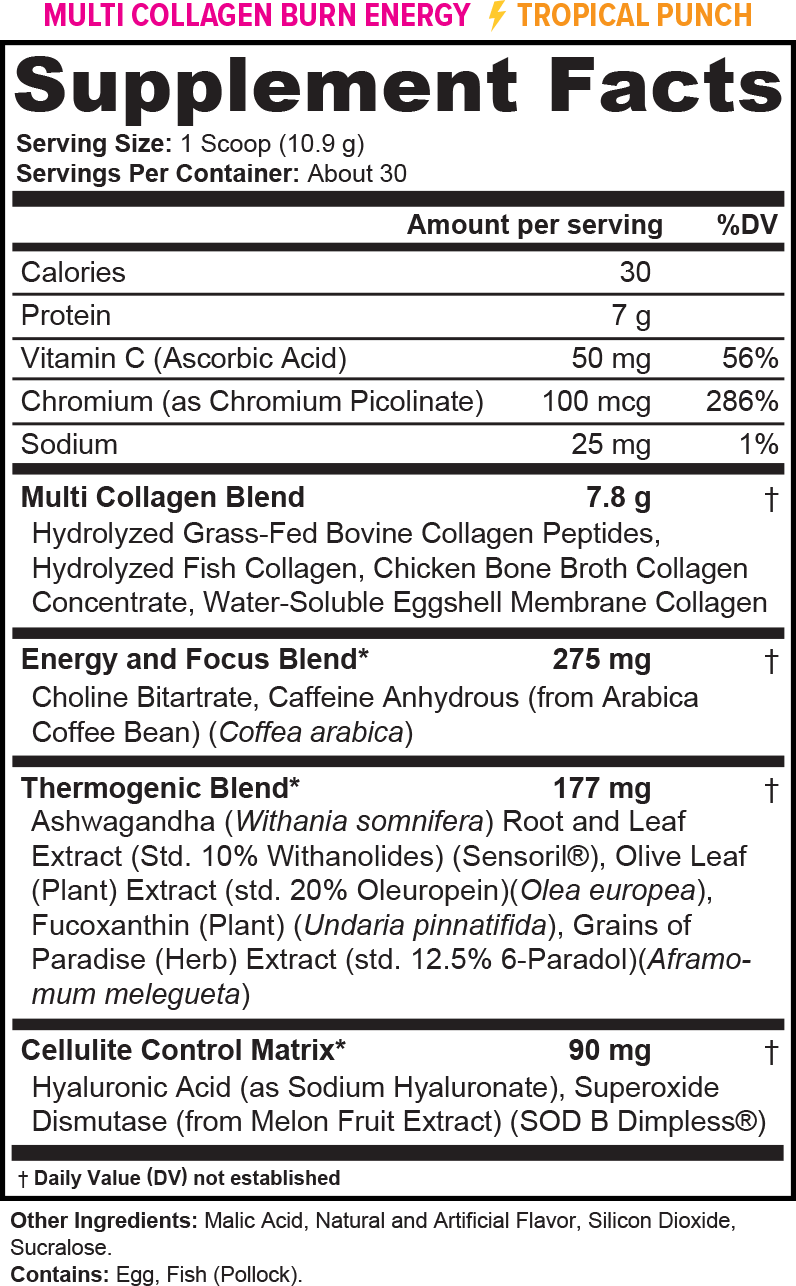 Multi Collagen Burn Energy - With SOD B Dimpless® - Vitauthority