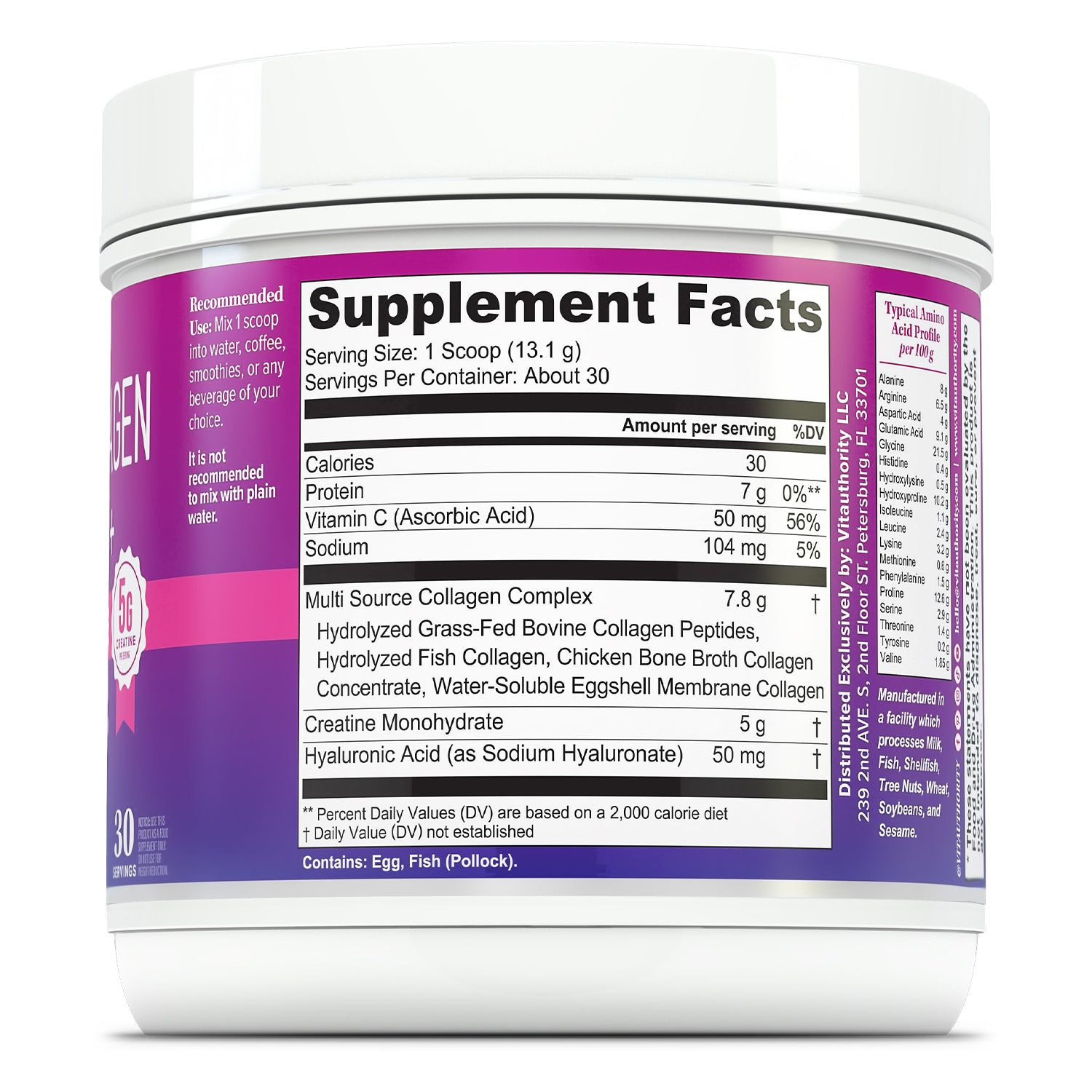 Multi Collagen Protein + Creatine - Vitauthority