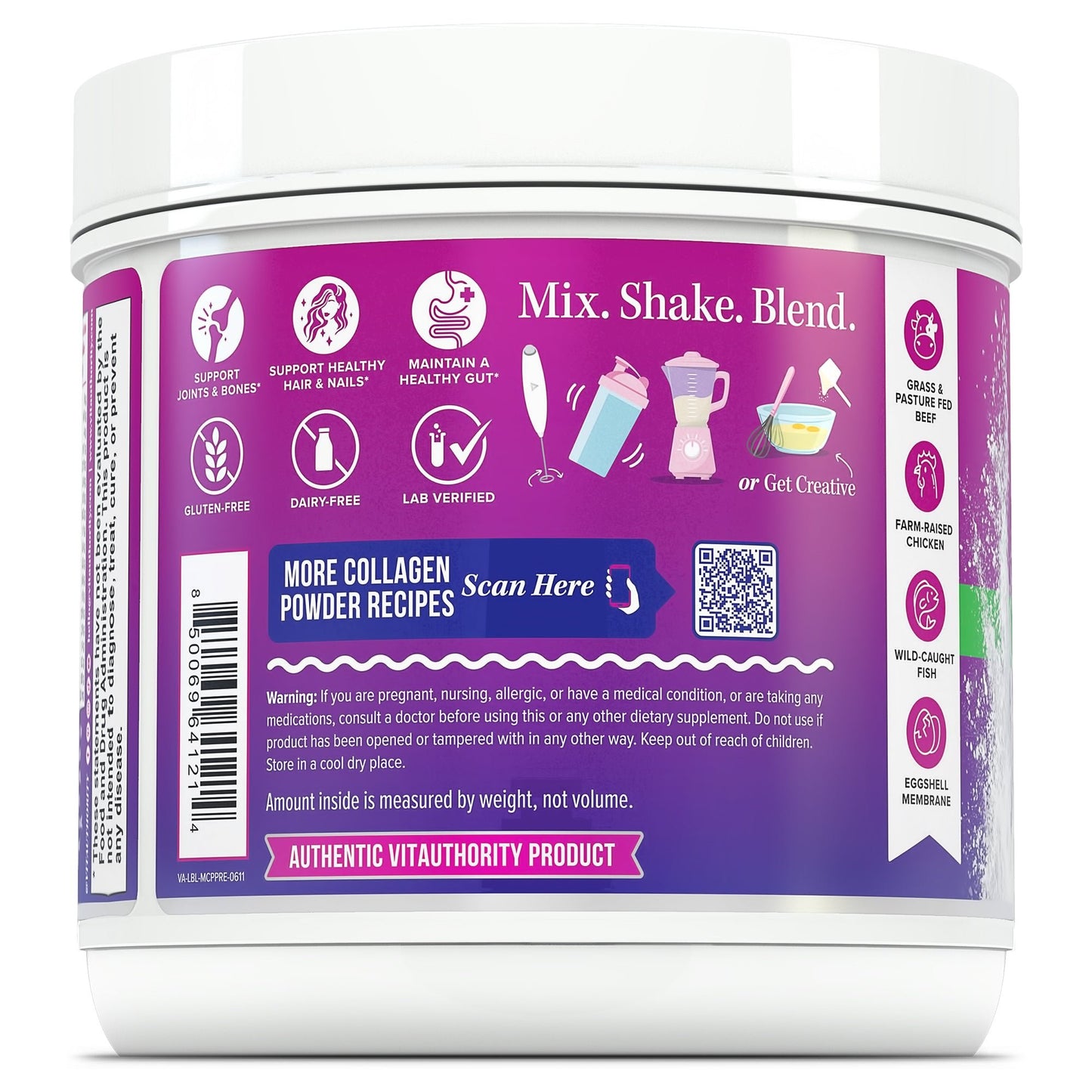 Multi Collagen Protein+ Pre and Probiotics - Vitauthority
