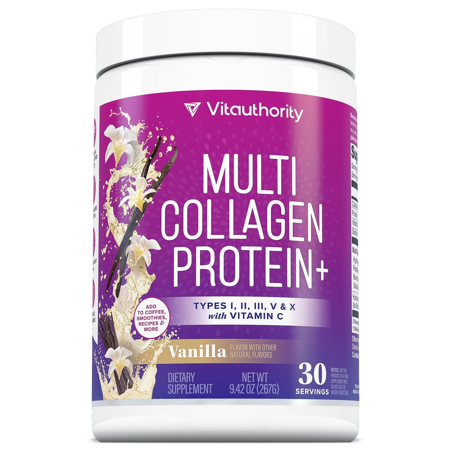 Multi Collagen Protein + Vanilla - Vitauthority