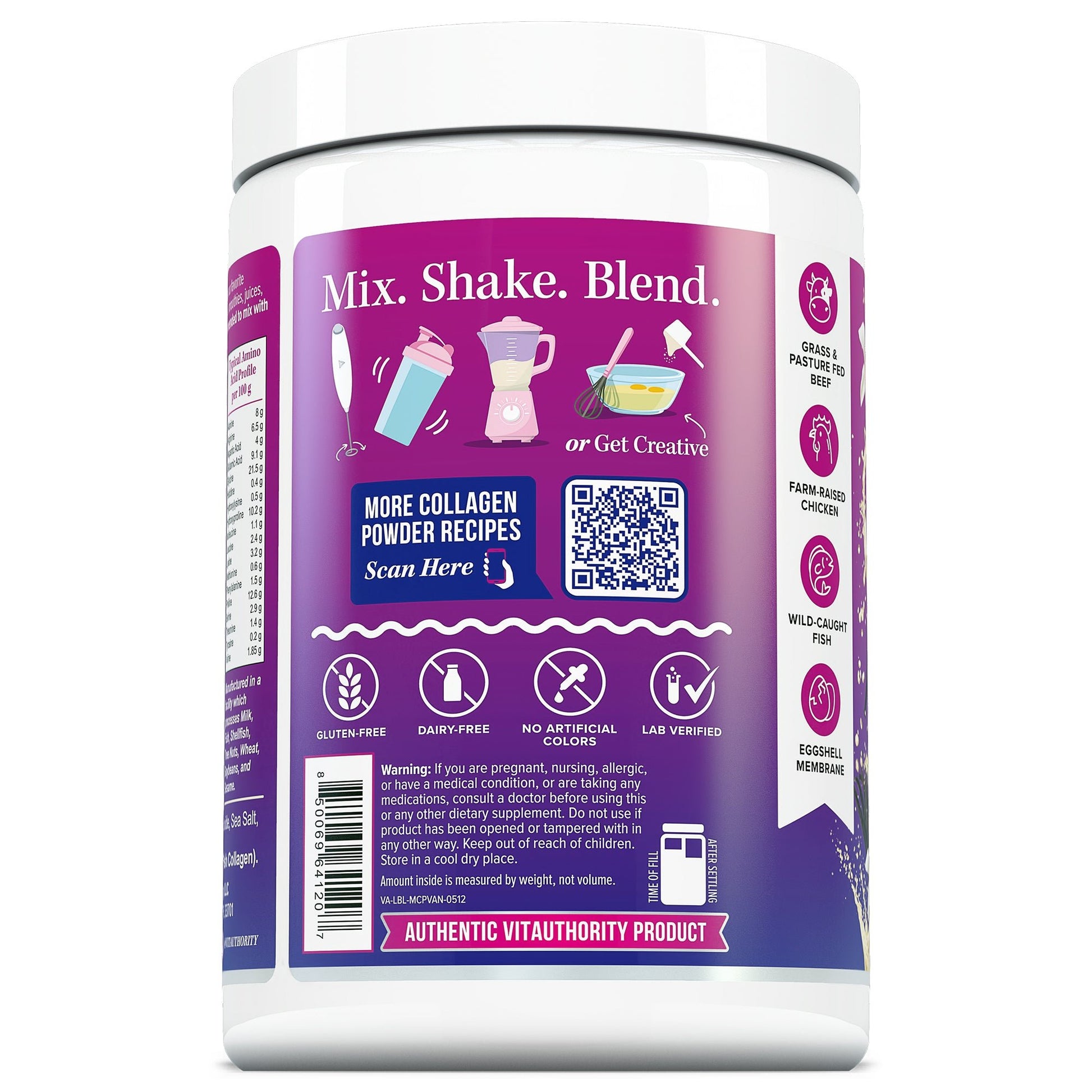 Multi Collagen Protein + Vanilla - Vitauthority
