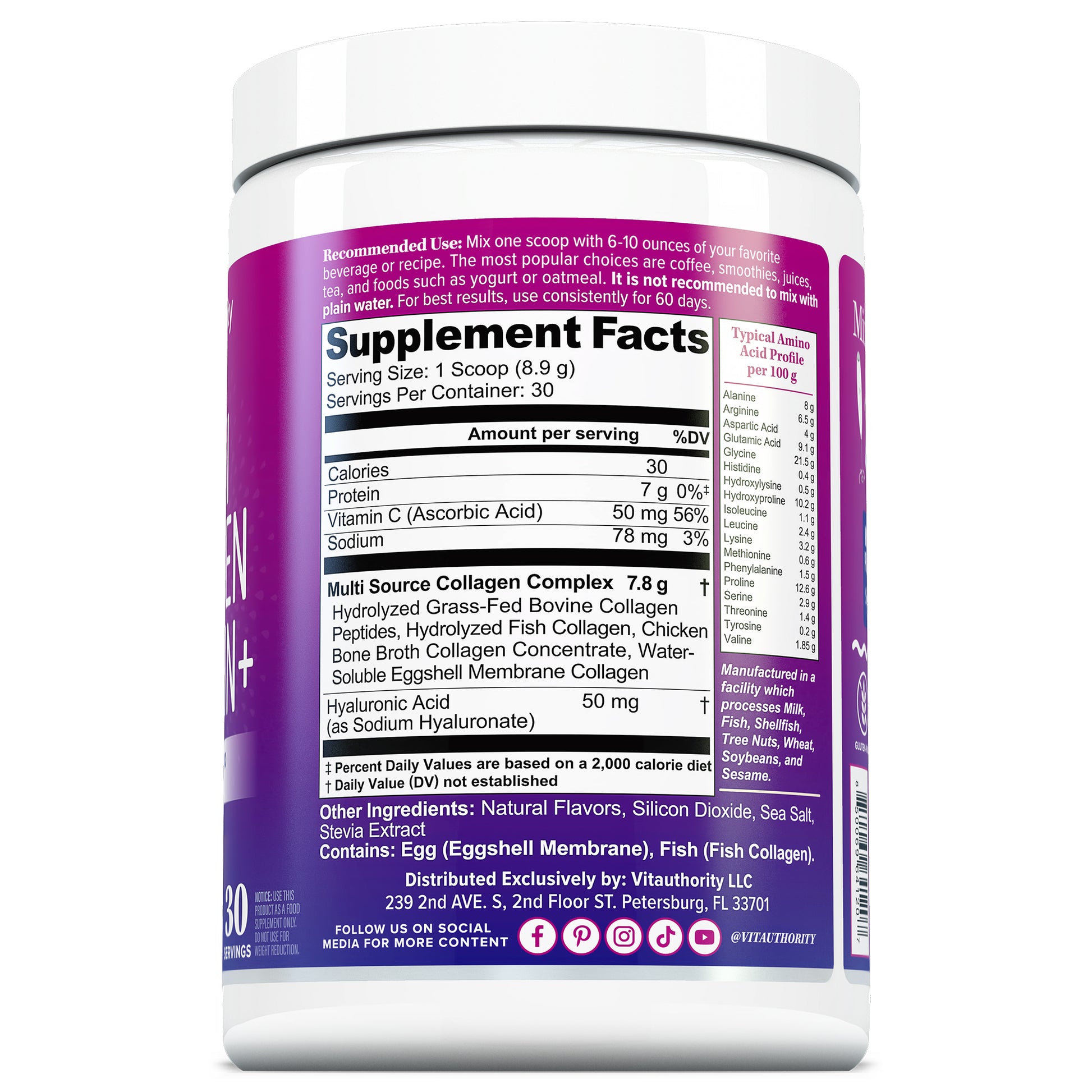 Multi Collagen Protein + Vanilla - Vitauthority
