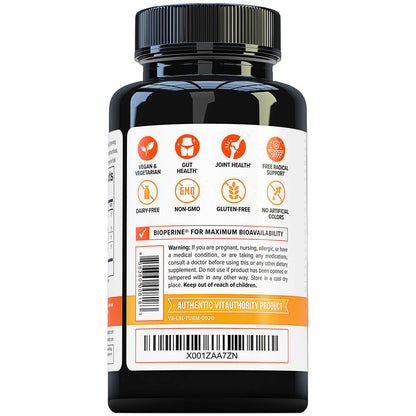 Turmeric Curcumin Capsules with BioPerine® - VitauthorityTurmeric Curcumin