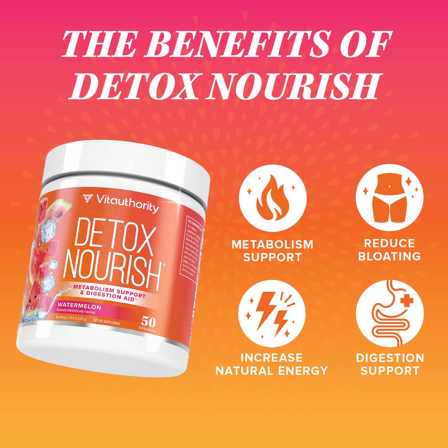 Detox Nourish Metabolism Support and Digestion Aid - Vitauthority
