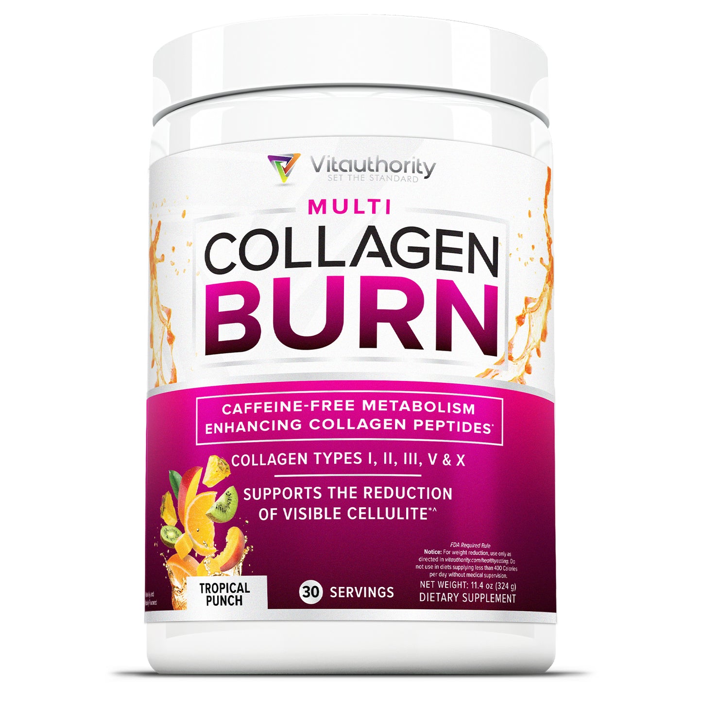 Multi Collagen Burn - Tropical Punch Flavor - Vitauthority