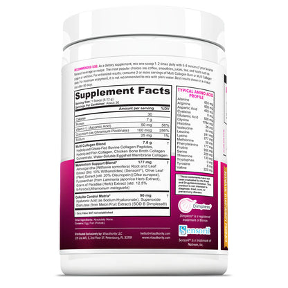 Multi Collagen Burn Powder - Unflavored - Vitauthority