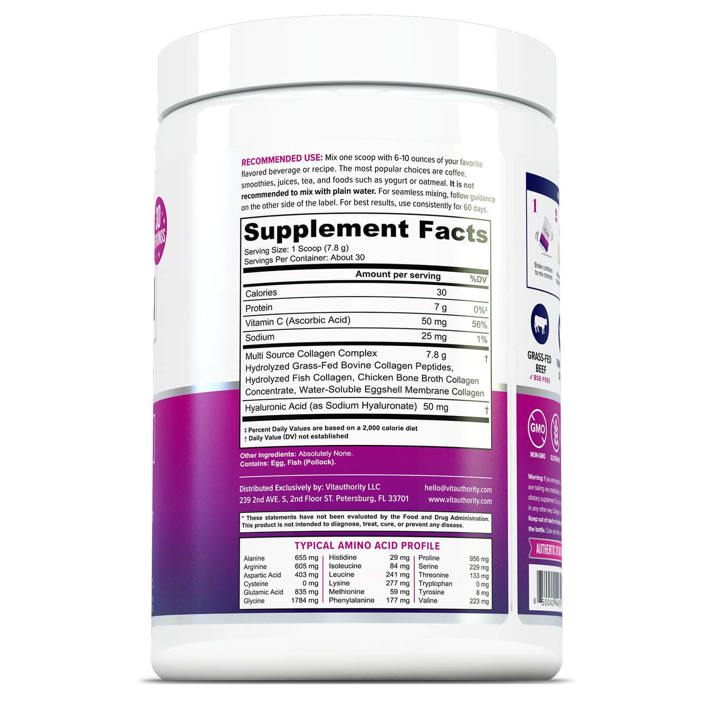 Multi Collagen Protein - Unflavored - VitauthoritySupplements