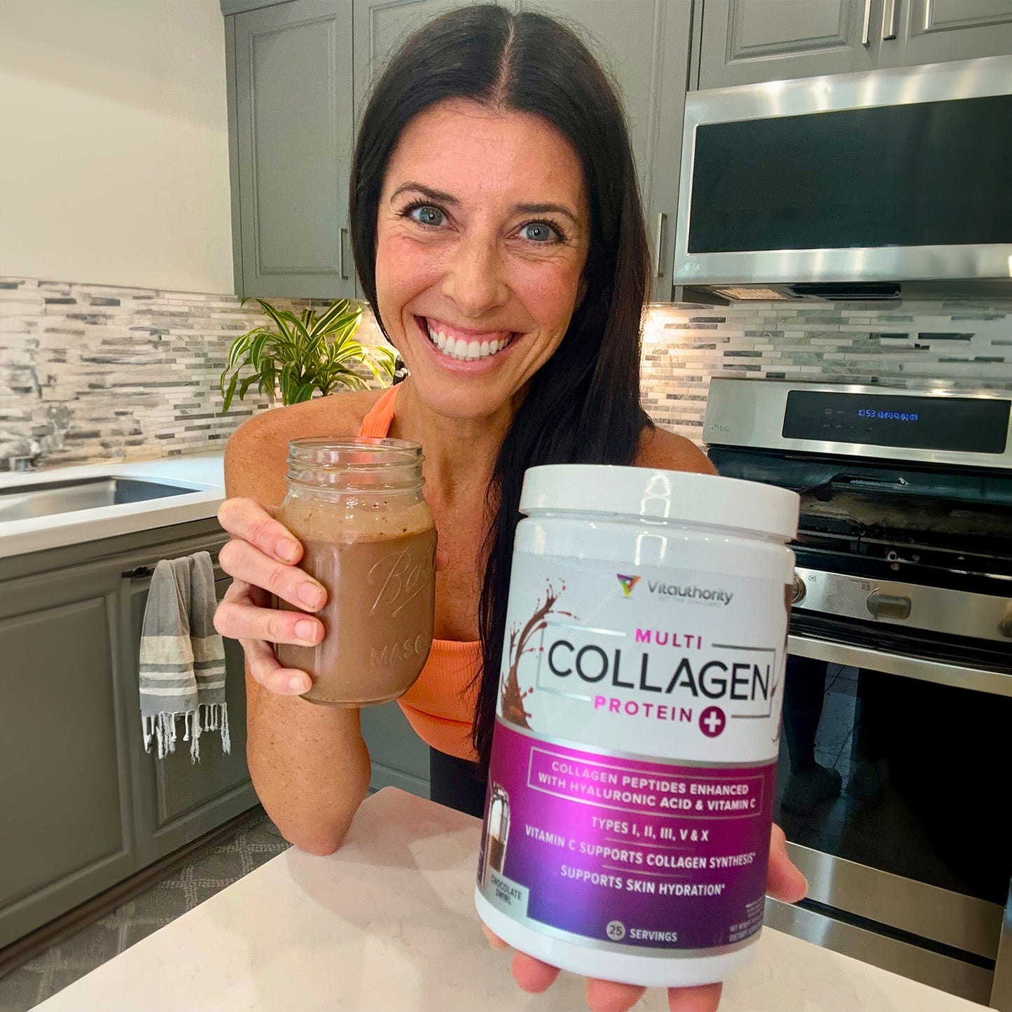 Multi Collagen Peptide Protein+ Powder - Chocolate Swirl - Vitauthority