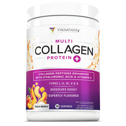 Multi Collagen Peptides Protein+ Powder - Vitauthority