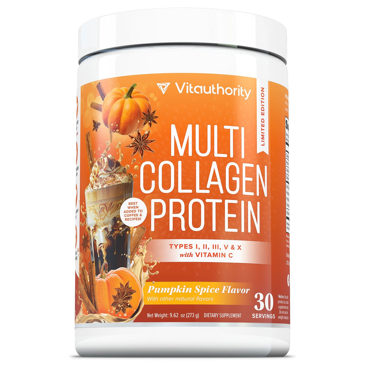 PROMO: Multi Collagen Protein - Pumpkin Spice - Vitauthority