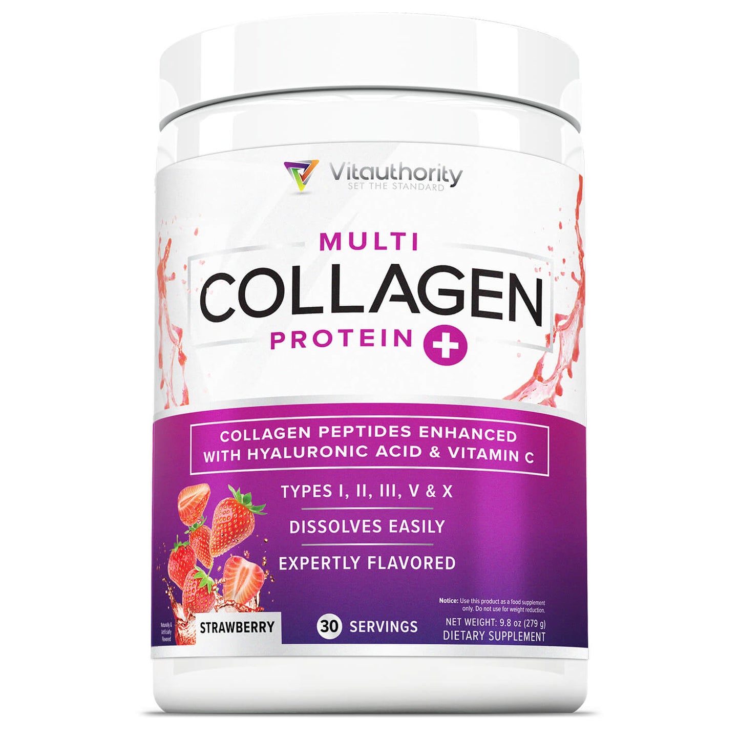 Multi Collagen Peptides Protein+ Powder - Vitauthority