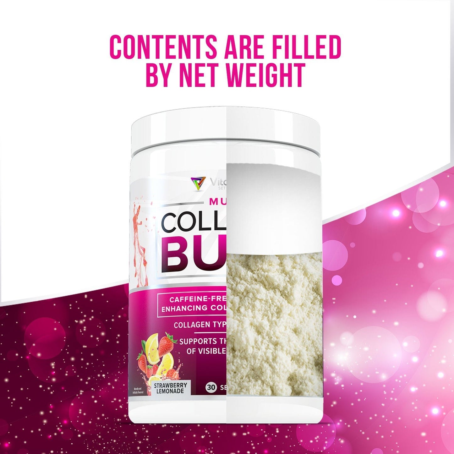 Multi Collagen Burn - Strawberry Lemonade Flavor - Vitauthority