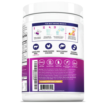 Multi Collagen Peptides - Pink Lemonade - Vitauthority
