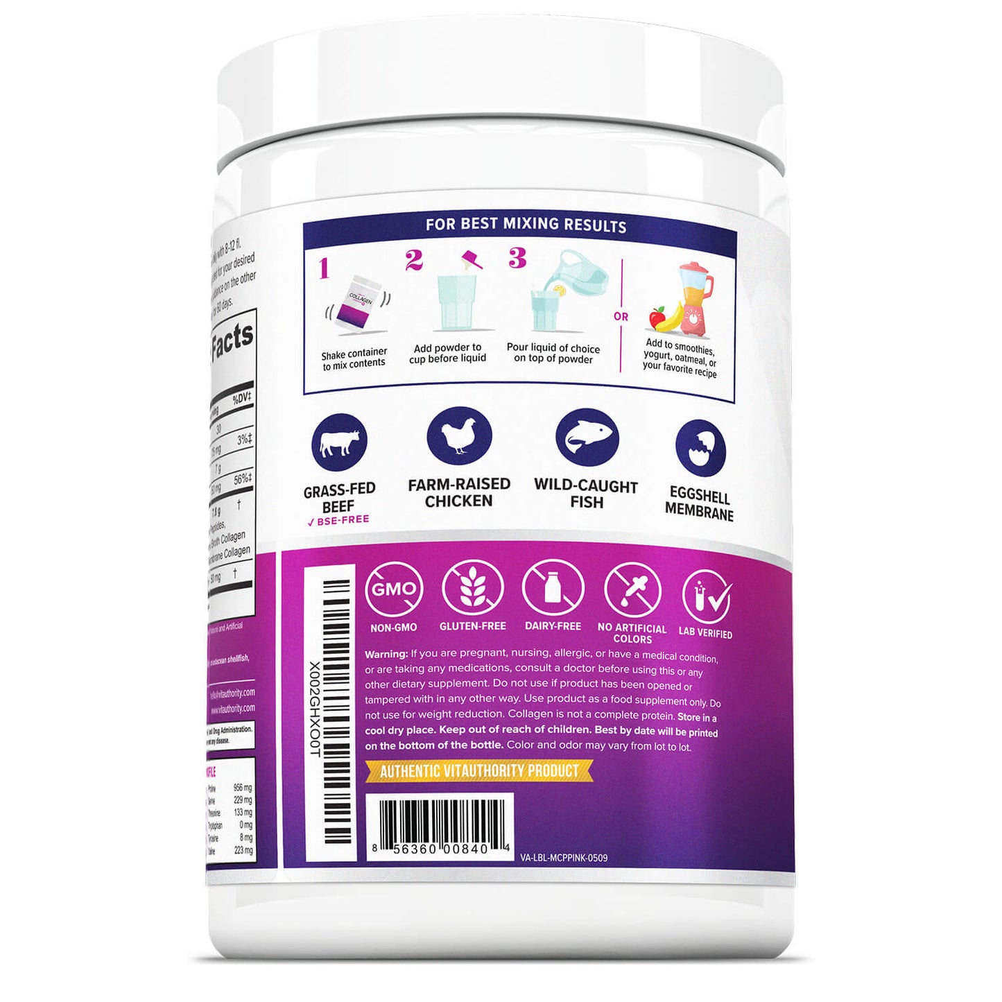 MULTI COLLAGEN + PINK LEMONADE FLAVOR - Vitauthority