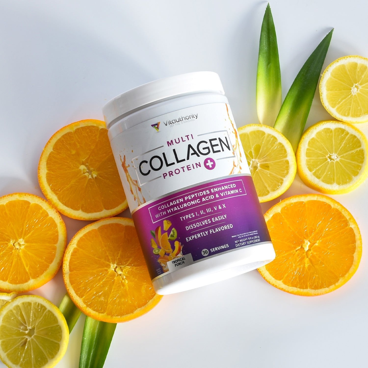 Multi Collagen Peptides - Tropical Punch - Vitauthority